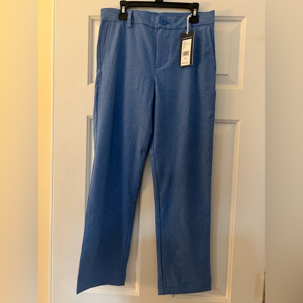 Vineyard Vines Boys' Performance Breaker Pants Tide Blue Size 12 NWT